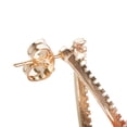 thumbnail image 2 of Aretes Coqueta Ametrinaa Broquel Doble con Zirconias Chapa de oro 18k EASM0017, 2 of 5
