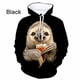 thumbnail image 3 of Sudadera con capucha con estampado 3D de animales perezosos para hombre, sudadera informal de gran tamaño, sudadera con capucha de manga larga para hombre y mujer, ropa de calle, 3 of 5