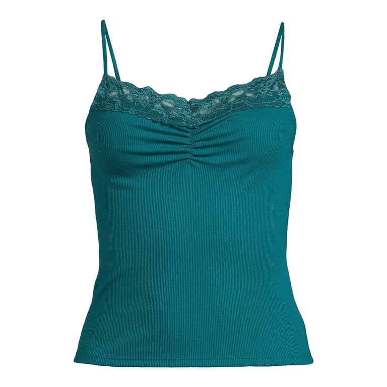 A Peek Behind the Lace Cami in Blue