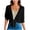 Black, variant on Women's 2026 Summer Lightweight Short Bolero Cardigan Shrug Sheer Tie Front Top 3/4 Sleeve Jacket for Dress (White, 3XL)