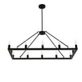 thumbnail image 6 of Miumaeov Vintage Rustic Farmhouse Chandeliers, Rectangle Metal Pendant Light 12 Lights E12 Base, Industrial Ceiling Light Fixture for Kitchen Island Cafe Hallways, 6 of 11