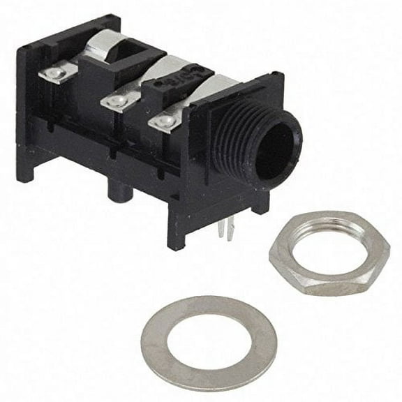 CONN JACK R/A 3-COND DBL OPEN (1 piece) - RA49B12B-1