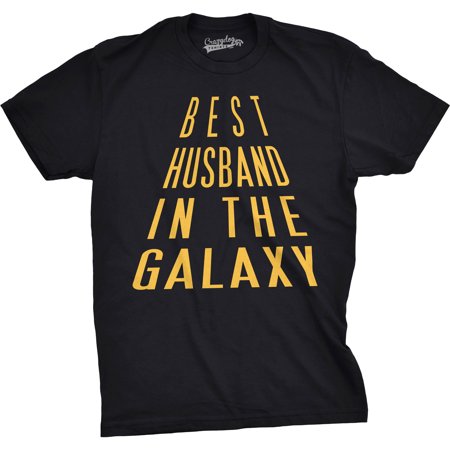 Crazy Dog T-shirts Mens Best Husband In The Galaxy Funny Nerdy Love Marriage T