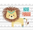 thumbnail image 3 of Robinson, Tamara 24x20 Black Modern Framed Museum Art Print Titled - Tribal Lion, 3 of 5