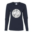 thumbnail image 2 of Wild Bobby, Take Me To The Lake, Women Graphic Long Sleeve Tee, Navy, Large, 2 of 4