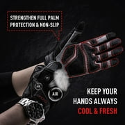 HANDLANDY Heavy Duty Work Gloves Men, Touchscreen TPR Impact Reducing Work Gloves, Non-Slip Breathable Mechanics Gloves, Large