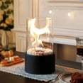 thumbnail image 3 of Desktop Firepit - with Clear Glass Cover Indoor Outdoor Backyard Balcony Patio Table Fireplace Portable Stove, 3 of 7