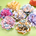 thumbnail image 4 of Broches de flores de rosa extragrande, pines de solapa de 8 pulgadas, delicadas de tela de satén, gran camelia, pin sobredimensionado [20 cm, rojo púrpura], 4 of 7