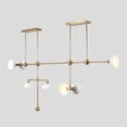 thumbnail image 2 of Stilnovo Style Seven Lights Shade Sputnik Chandelier Light Fixture Brass Chandelier, 2 of 7