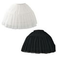 thumbnail image 5 of Womens Adjustable Hoop Skirt Elastic Waist Tutus Pleated Skirts Petticoat Crinolines Dress Gown Cosplay Underskirt, 5 of 8