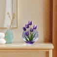 thumbnail image 1 of Decoración de tulipán 2D Artesanía de decoración de acrílico Capacitación de mesa de placa de escritorio para el gabinete de entrada sala de estar, 1 of 8