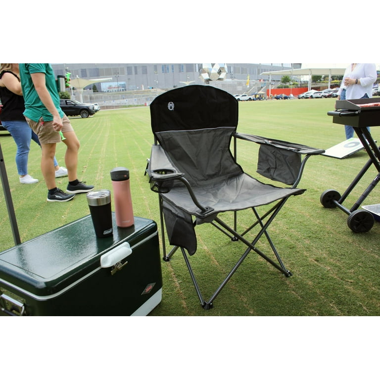 Coleman Camping Chair with Built In 4 Can Cooler Gray