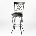 thumbnail image 2 of Homy Casa 2-Piece Swivel Reception Stools, 30" Seat Height, Metal Frame & Padded Seat, Stylish & Durable for Waiting Areas, Black, 2 of 6