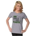 thumbnail image 3 of Save the Planet Go-Green Earth Day Womens Fitted Plus Size Graphic Tee Brisco Brands 2X, 3 of 5
