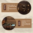 thumbnail image 3 of Furnishing articles,Wood Leather Finished Decorative Props Nebublu Decoration Box Decorative, 3 of 7