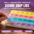 thumbnail image 3 of Monthly Pill Organizer - 28 Day Monthly Pill Planner to Separate Pills & Vitamins Week to Week, Travel Medication Reminder Daily Monday to Sunday Compartments, Case of 40, 3 of 9