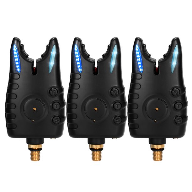 Alarma de mordida Lixada cebo de pesca conjunto de alarma conjunto de alerta de cebo de pesca luminoso indicador de cebo de pesca kit de alerta de pesca digital con estuche portátil Lixada Alarma de mordida