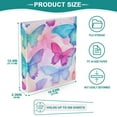 thumbnail image 5 of Butterflies Painting 3 Ring Binders 1.5 inch Hardcover File Folders with Interior Pockets A4 Size Organizer for School Office Hospital, 5 of 8
