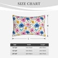 thumbnail image 4 of Gukieu Rose Flowers Print Plush Pillow Cover, Hidden Zipper Pillow Protector without Pillow Core, Suitable for Bedroom, Office, Car Decoration-14"x20", 4 of 6