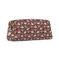 thumbnail image 2 of Uemuo Skull and Roses Printed Leather Pencil Case, Pencil Pouch, Portable Pencil Bag, Pen Case for& Office, 2 of 7