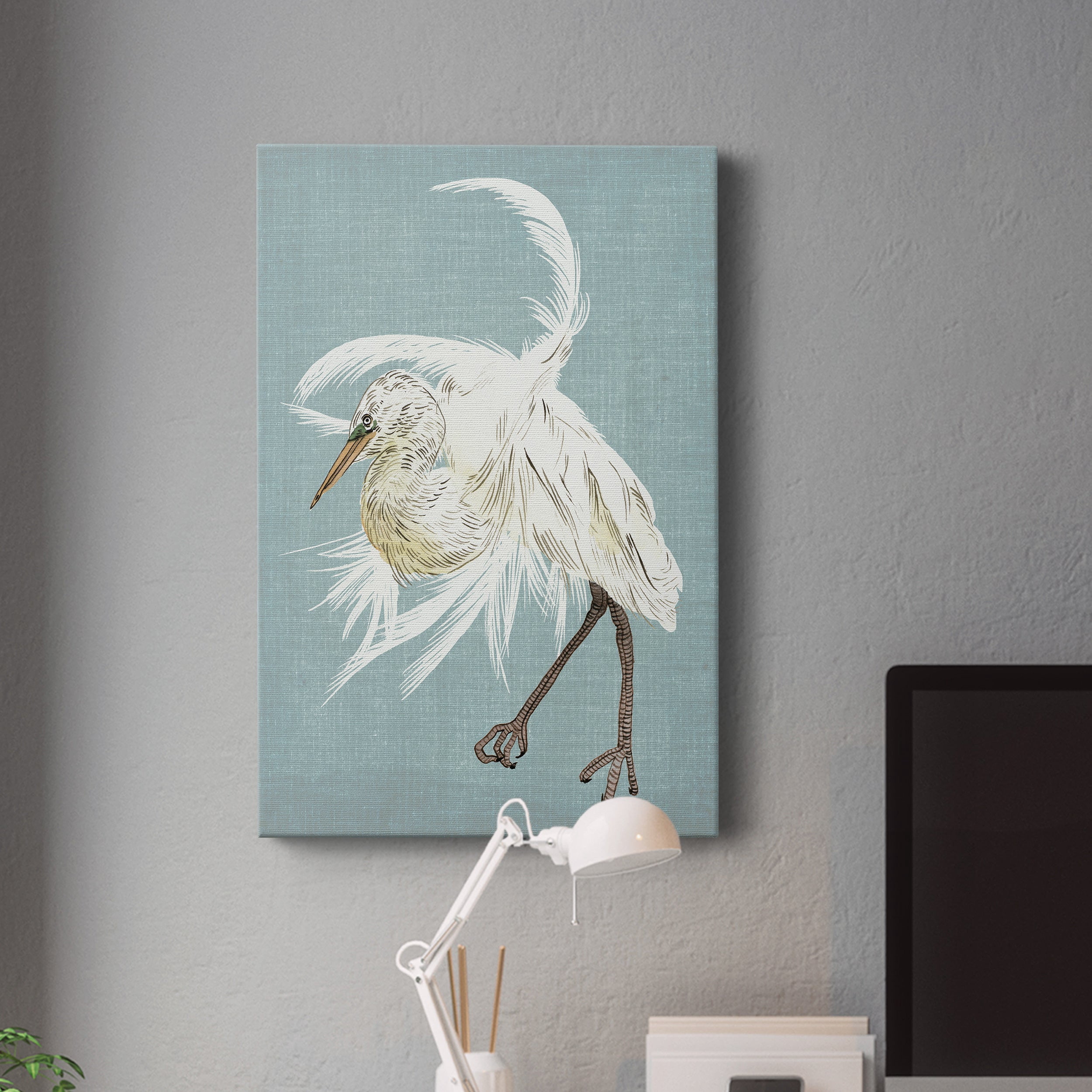 Heron Plumage IV Premium Gallery Wrapped Canvas - Ready to Hang