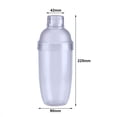 thumbnail image 3 of 700cc Anti-Fuite de Lait Transparent Boisson de Thé PC Résine Secouer Récipient Outil de Mélange Double Mesure Jigger pour Café Club Bar Usage Domestique, 3 of 9