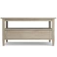 thumbnail image 3 of Simpli Home Warm Shaker Wood 36" Square Transitional Coffee Table in Gray, 3 of 8