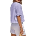 thumbnail image 2 of Womens Oversized Crop Tops Workout Short Sleeve T Shirts Summer Casual Loose Fit Basic Tee Shirts with Pockets, 2 of 5
