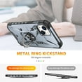 thumbnail image 6 of Case for iPhone 15 Military Grade Shockproof Magnetic Attachment with Stand Case Cover,Grey,For iPhone 15, 6 of 7