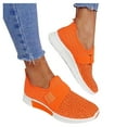 thumbnail image 3 of TOWED22 Sneakers for Womens Lightweight Walking Shoes Running Sneaker for Women Tennis Athelic(Orange,7.5), 3 of 4