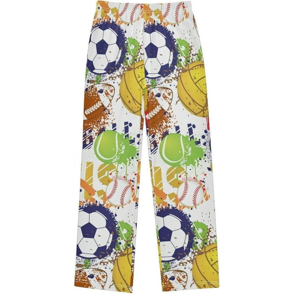 CROPD Sports Baseball Pajamas Pants Soft Long Pajama Bottoms Lounge Sleep Pants Size S-XL