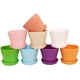 thumbnail image 1 of 8 Uds. Macetas pequeñas de plástico coloridas de 10cm, macetas para flores, macetas para plantas de interior para el hogar y la Oficina, 8 colores, 1 of 4