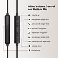 thumbnail image 7 of Hmusic Wired USB C Headphones, Metal Black Sports Earbuds, In Ear Hook Earphones with Microphone, 7 of 7