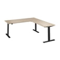 thumbnail image 3 of Scranton & Co Engineered Wood 72W L-Shaped Standing Desk in Natural Elm, 3 of 7