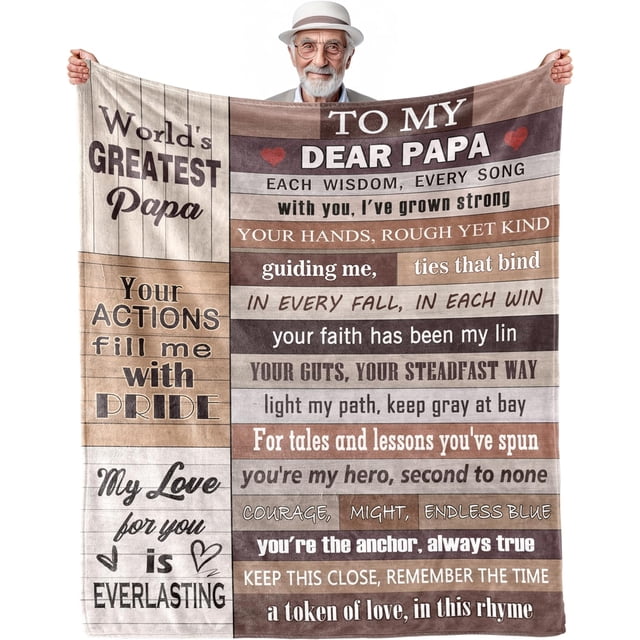 LHSHID Grandpa Gifts Gifts for Grandpa Grandpa Blanket Grandpa Birthday Gifts for Papa from Grandkids Best Papa Gifts Papa Gifts 30"x40"