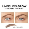 thumbnail image 3 of L'Oreal Paris Unbelieva-Brow Longwear Waterproof Tinted Brow Gel, Light Brunette, 3 of 19