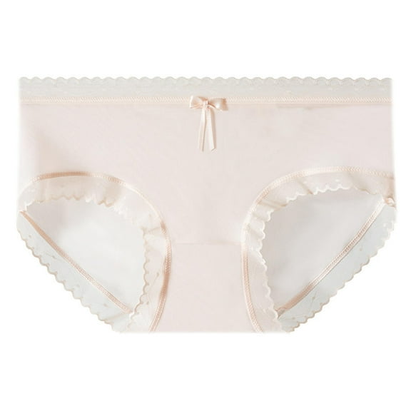 Chbgutlmr Underwear for Women Lace Patchwork Briefs Full Coverage Mid Rise Panties Comfy Stretch Briefs