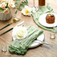 thumbnail image 2 of Servilletas de Servilletas de Cena Arrugadas Servilletas de Mesa Servilletas Decorativas de Tela (Verde, 12 Paquetes), 2 of 5