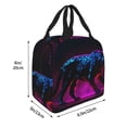 thumbnail image 2 of Yiaed Futuristic Purple Panther A、 Print Insulated Lunch Bag Reusable Cute Tote Lunch Box, Leakproof Cooler Lunch Bags for Work Office Travel School Picnic, 2 of 5