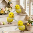 thumbnail image 6 of Easter Chicks Decorations 5.5x7 inch Pastel Flocked Chicks with Bows for Spring Home Accents, Easter Table Centerpieces, Indoor Outdoor Garden Decor, Holiday Party Supplies & Egg Hunt, 6 of 6