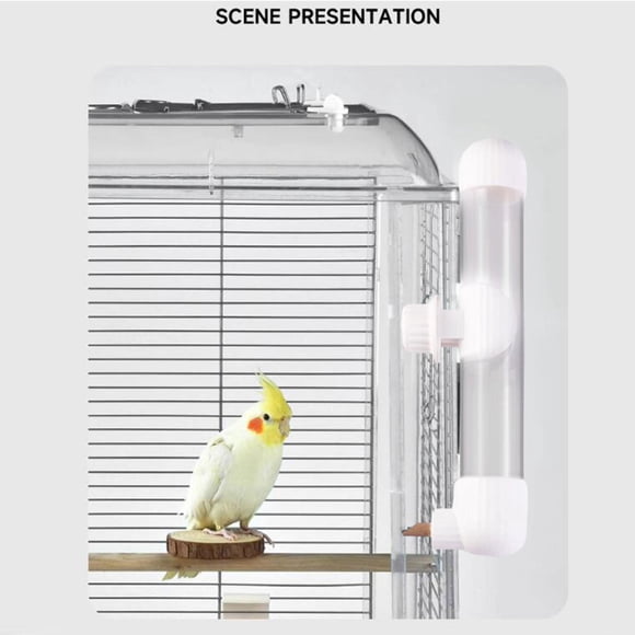 Baño para pájaros, dispensador de agua para pájaros, duradero, dispositivo para beber automático, bebedero para loros para cacatúas, agapornis, loros 280ml
