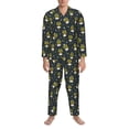 thumbnail image 3 of Hirioo Ballerina Frogs for Men's Pajama Sets 2 Piece Pjs Men's Long-Sleeved Pajama Set Button Down Sleepwear,S-XXL-Medium, 3 of 7