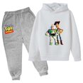 thumbnail image 3 of Conjunto de sudaderas con capucha Lotso para niños, Woody, Buzz Lightyear, sudaderas con capucha de Toy Story de dibujos animados para niños, camisetas y pantalones largos, traje de 2 piezas para niño, 3 of 5