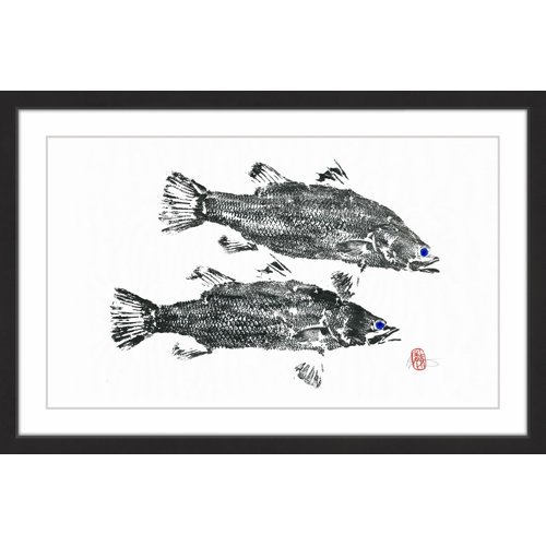 "Blue Eyed Fish" Framed Painting Print