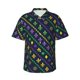 thumbnail image 1 of Balery Mardi Gras Strings of Beads Camisas hawaianas de manga corta para hombre, camisas playeras de corte holgado, camisas de vacaciones con botones,XX-Large, 1 of 7