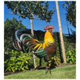 thumbnail image 2 of Estatuas y esculturas de gallo de jardín, gallos de metal, animales de jardín, decoración de arte de césped, estatua de arte al aire libre, patio, patio trasero y decoración de cocina familiar, 2 of 5