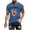 #0256-Blue, variant on Betivan Men's Graphic T-shirt Printed Fitness Sports Crewneck Short Sleeved Pullover Top Blouse Summer Spring Sporty Casual Regular Daily Outdoor Gym Training