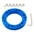 thumbnail image 4 of DYNWAVECA Aluminum Alloy Car Steering Wheel Hub Adapter Spacer Pad, with 6 Screws Universal Steering Accessories Parts Racing Car Conversion Spacer , Blue, 4 of 6