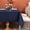 Navy Blue, variant on MEANMOY Navy Blue 210 GSM Water & Stain Resistant Rectangle Tablecloth for 3 Foot Table - Solid 52 x 70 Inch Rectangular Table Cloth Wrinkle Free Washable Polyester Fabric for Wedding, Party, Banquet