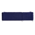 thumbnail image 3 of 2 Piece Sectional Sofa Set with Button Tufted Details, Blue, 3 of 9